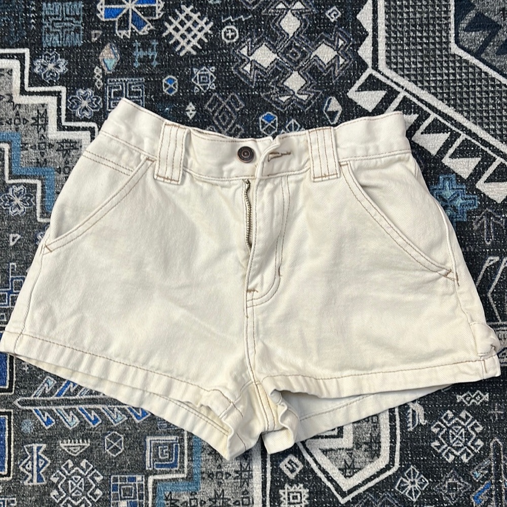 PacSun White Denim Mini Shorts